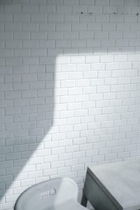 Clean Grout and White Tiles
